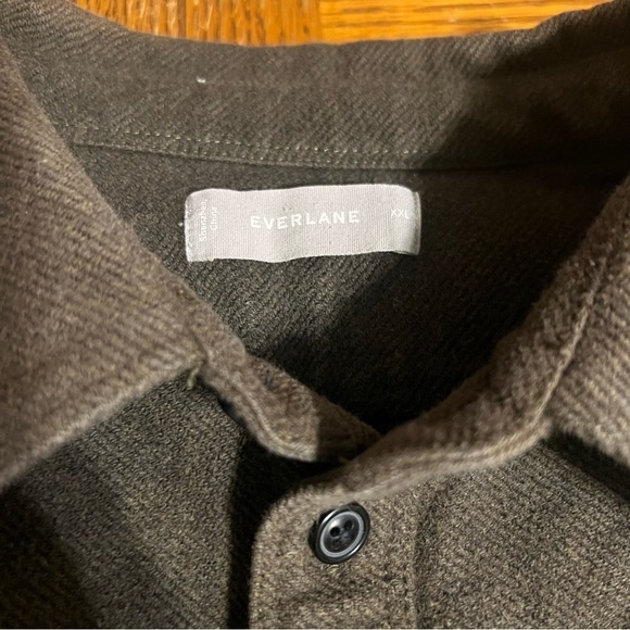 Everlane Men's Heavyweight Overshirt Shacket in Heathered Green Sz XXL *Flawed* - Picture 8 of 15